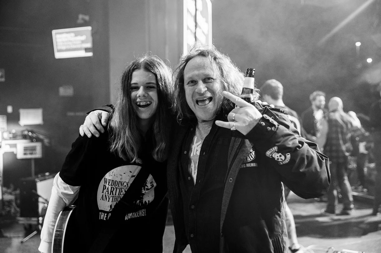 Musician Josh Murphy and Dave Glesson from The Screaming Jets. Photography Jared Hinz