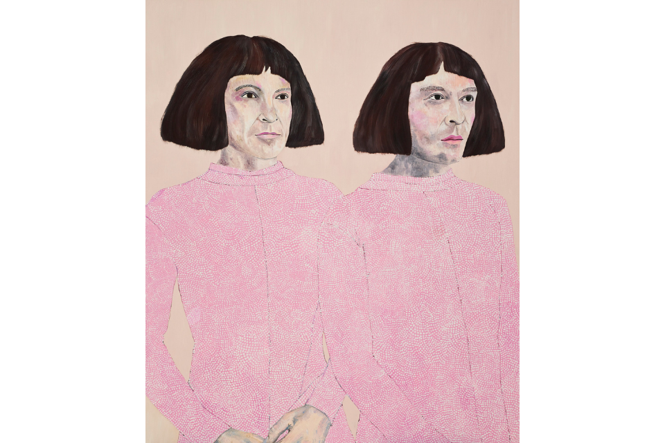 Artwork: Sally Ross, 'The Huxleys', 2018, oil on wood panel, 130 x 110cm; frame 132.0 x 112.0 x 6.0 cm. Private collection.