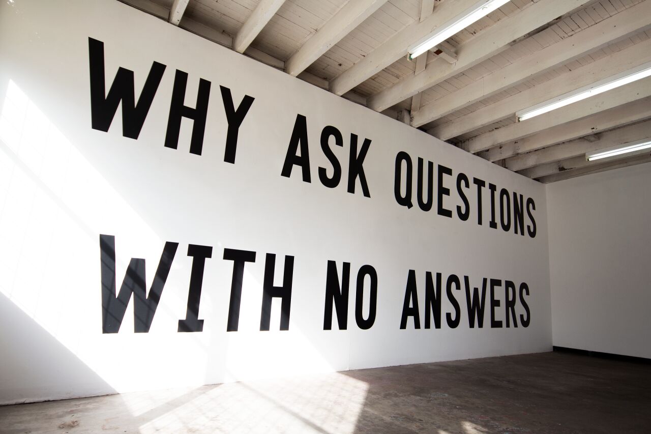 Nicholas Tossman, Why ask questions with no answers. Image courtesy of the artist.