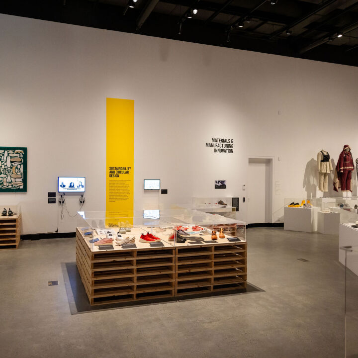 These sneakers are made of what?