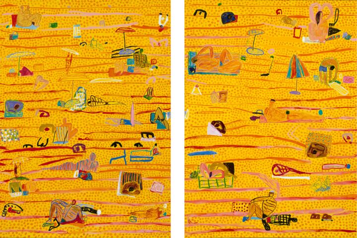 Between the flags II & III (diptych) 1996