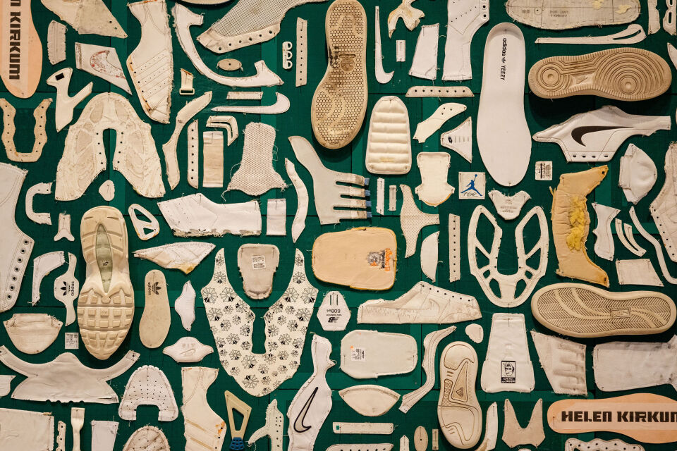Dissected shoe pieces by Helen Kirkum Studio