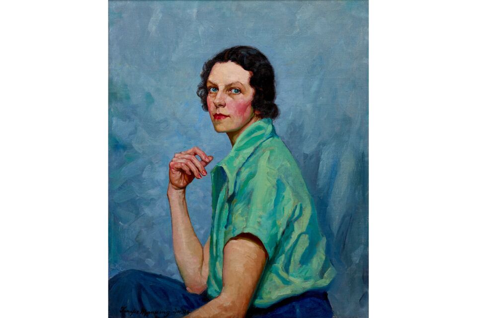 Artwork: Tempe Manning, 'Self-portrait', 1939, oil on canvas, 76.0 x 60.5 cm. Art Gallery of New South Wales. Purchased with funds provided by the Art Gallery Society of NSW 2021 © Estate of Tempe Manning